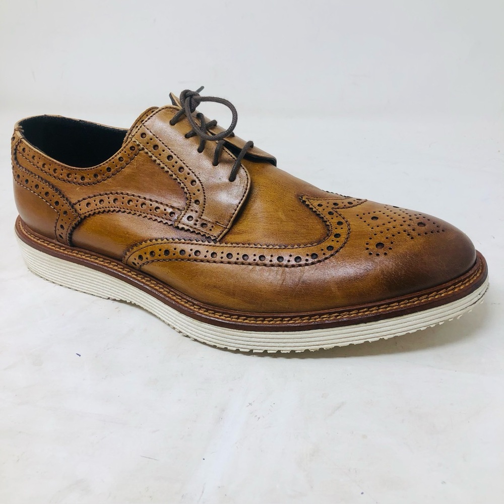 Trask Wingtip Leather Men's Brogue Shoes Made In Italy